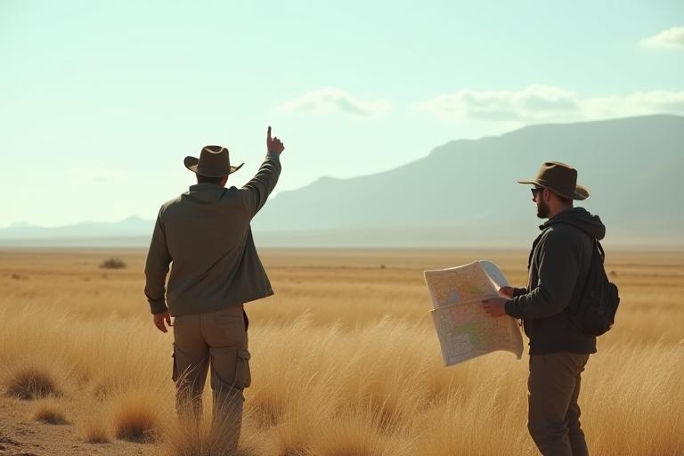 Rio de la Plata Scenics team on location scout in a scenic Argentine setting