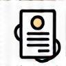 Document and stamp icon representing permit acquisition